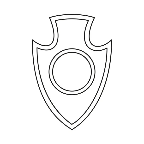 Черно-белый щит — стоковый вектор