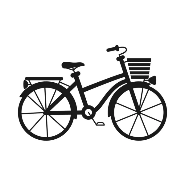 Чорно-білий міський велосипед Векторна Графіка