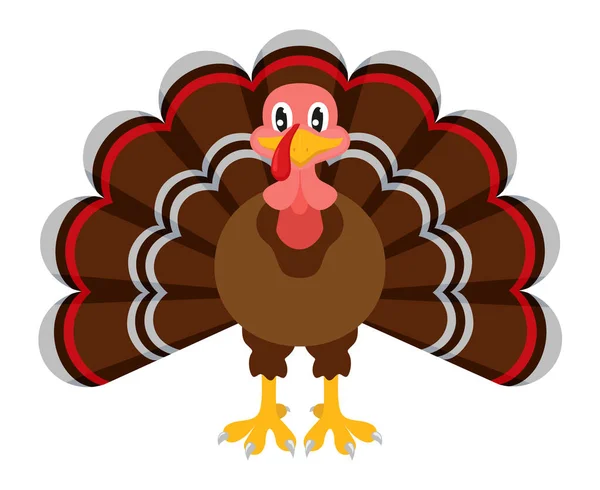 Cartoon turkey character — Stock Vector