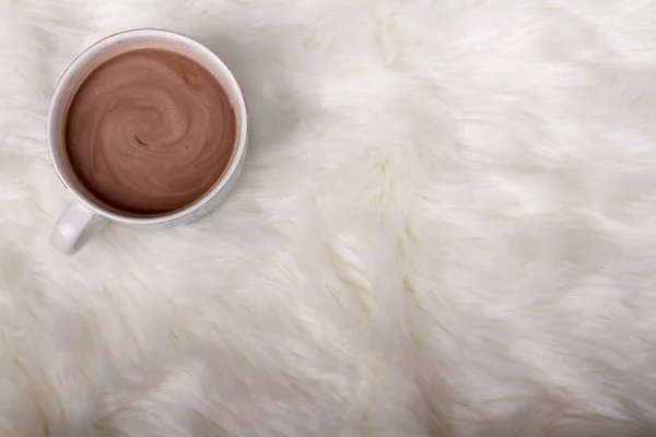 Bir bardak sıcak çikolata veya kakao — Stok fotoğraf