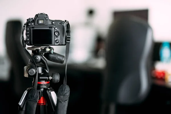 Professional Camera Taking Photos Interior Design — Stock Photo, Image