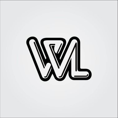 Harf W logo vektör çizim