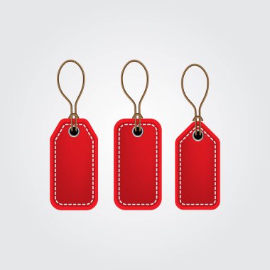 kırmızı etiket vektör çizim