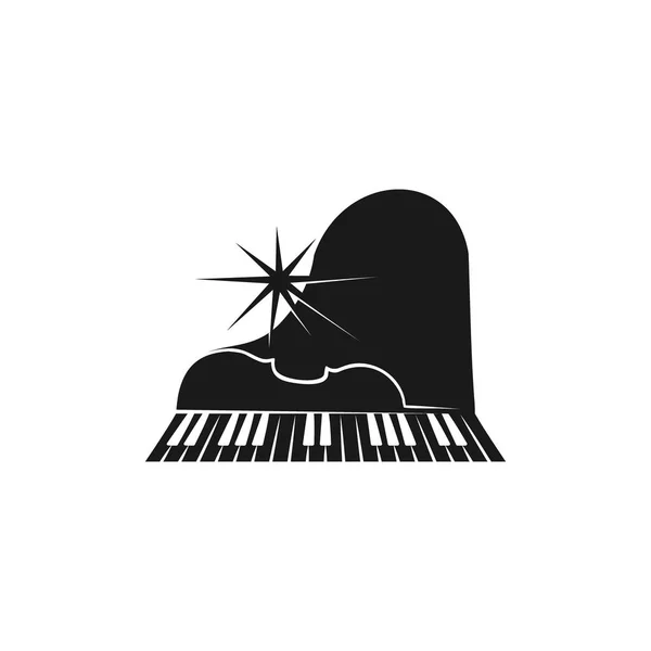 Музыкальный Дизайн Логотипа Рояля Искушает Векторный Дизайн Лучшее Применение Магазина — стоковый вектор