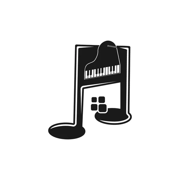 Plantilla Diseño Logotipo Piano Ilustración Vectorial — Vector de stock