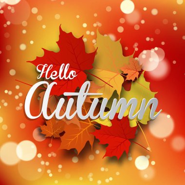 sonbahar yaprakları ile arka plan. okula dönüş. vektör çizim