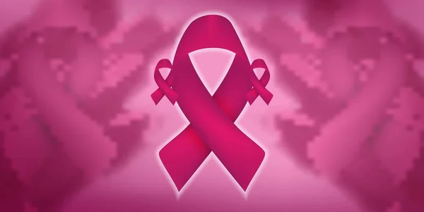 Breast Cancer Awareness Lint Achtergrond Vectorillustratie — Stockvector