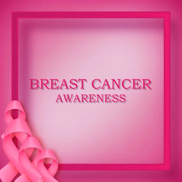 Breast Cancer Awareness Lint Achtergrond Vectorillustratie — Stockvector