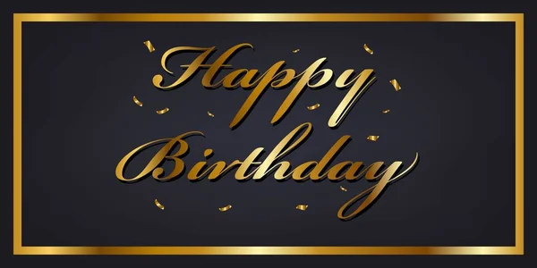 Gold birthday theme | Perfect happy birthday template with golden ...