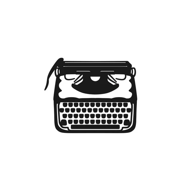 古いタイプライターのロゴのデザインのインスピレーション — ストックベクタ