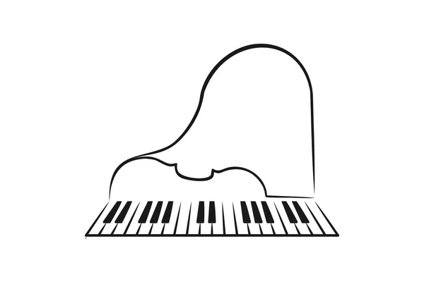 Дизайн Логотипа Фортепиано Скрипки — стоковый вектор
