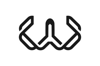 ilk harf W mono line logo tasarım ilham