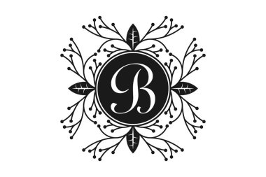 B harfi süsleme butik logo tasarım ilham
