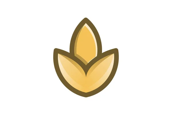 minimalist buğday, tahıl tarım logo tasarım ilham