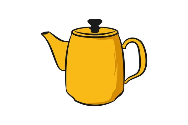 Дизайн Логотипа Чайника Вдохновение — стоковый вектор