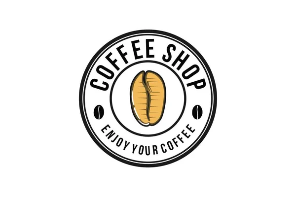 Kawiarnia Coffee Bean Logo Projektowanie Inspiracji — Wektor stockowy