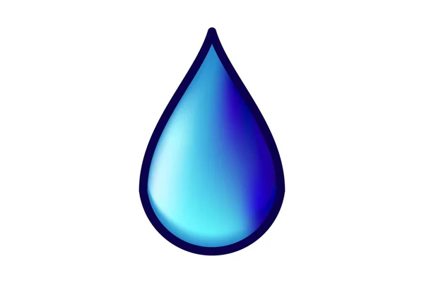 Realistic Water Drop Logo Design — Stock Vector