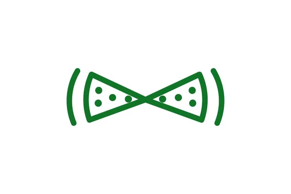 Logo Pizza Verde Design Ispirazione — Vettoriale Stock