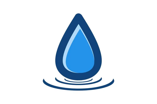 Blue Water Drop Дизайн Логотипа Вдохновение — стоковый вектор