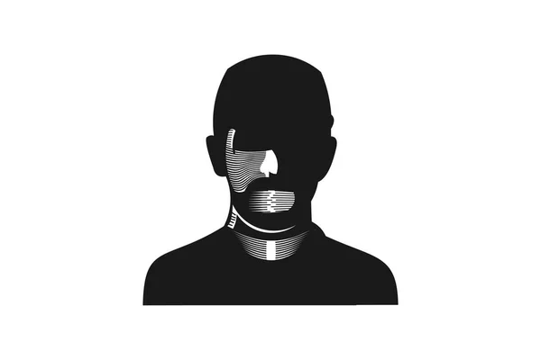 Silhouette Mannen För Hiphop Logo Designinspiration — Stock vektor