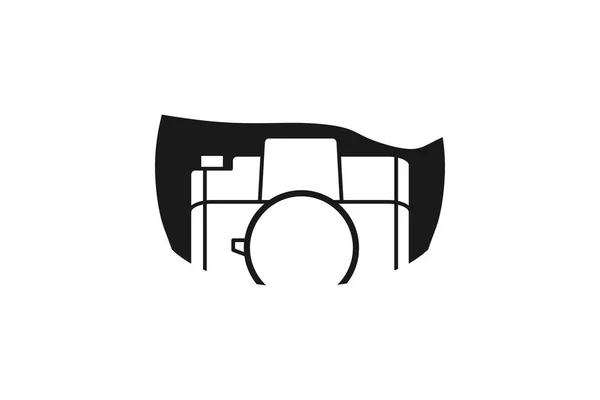 Régi Kamera Logo Design Inspiráció — Stock Vector