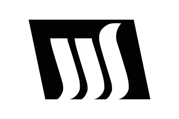 Negatív Tér Betű Logo Design Inspiráció — Stock Vector