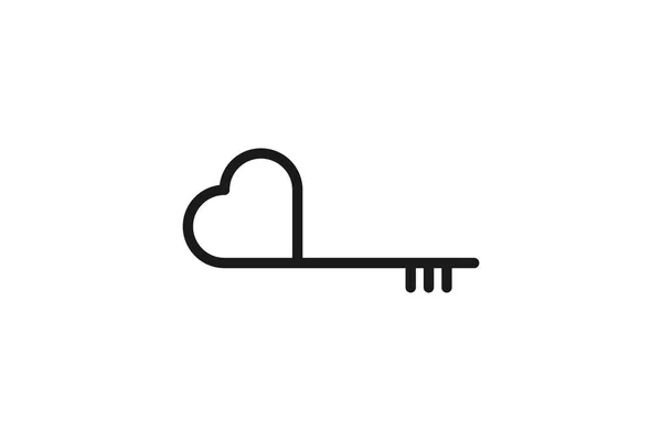 Love Key Logo Designs Inspiration Illustration Vectorielle — Image vectorielle