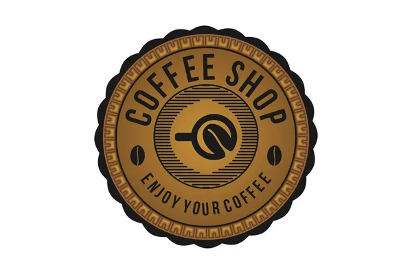 Coffeeshop Badge Logo Ontwerpen Inspiratie Vectorillustratie — Stockvector