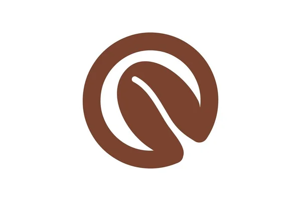 Buchstabe Und Kaffeebohnen Logo Designs Inspiration Isoliert Auf Weißem Hintergrund — Stockvektor