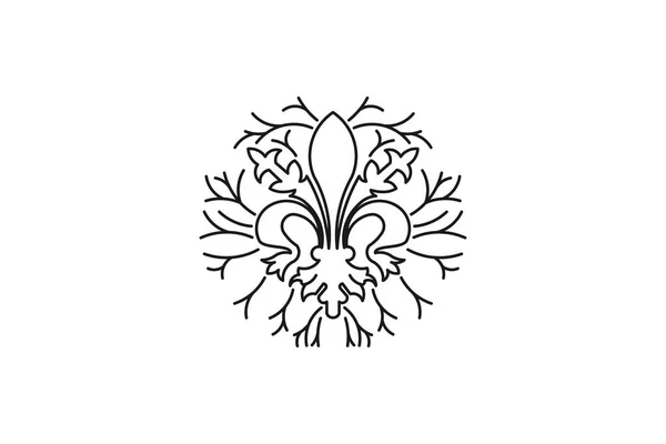 Elemen Dekorasi Untuk Butik Logo Designasi Terisolasi Latar Belakang Putih - Stok Vektor