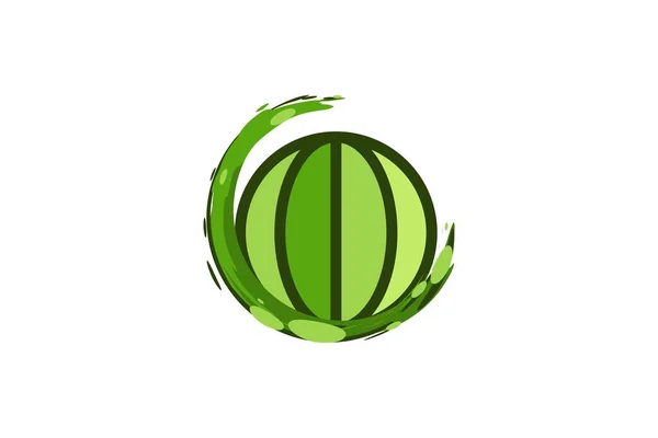 Salvare Terra Globo Logo Disegni Ispirazione Isolato Sfondo Bianco — Vettoriale Stock