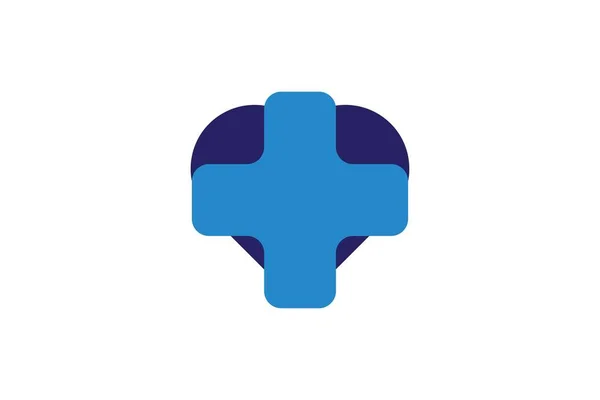 Cruz Azul Diseños Logotipo Saludables Médicos Inspiración Aislada Sobre Fondo — Archivo Imágenes Vectoriales