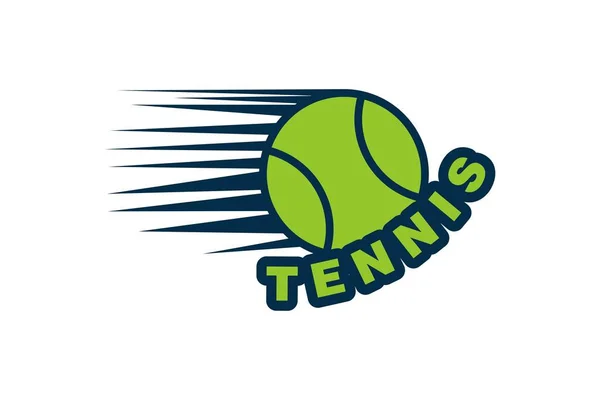 Tennisboll Logo Design Inspiration Isolerade Vit Bakgrund — Stock vektor