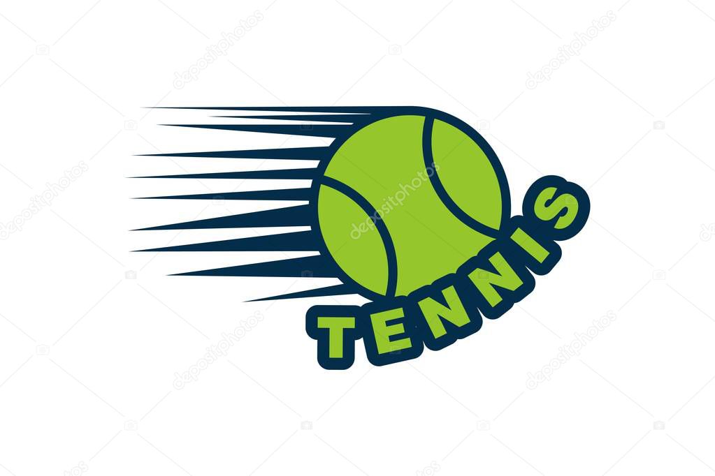 Tennis ball Logo Designs Inspiration Isolated on White Background