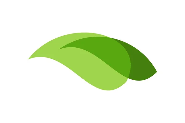 Diseño Del Logotipo Hoja Verde Inspiración Aislada Sobre Fondo Blanco — Archivo Imágenes Vectoriales