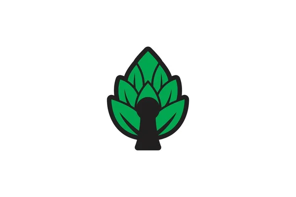 Brew House Diseños Logotipo Lúpulo Inspiración Aislada Sobre Fondo Blanco — Archivo Imágenes Vectoriales