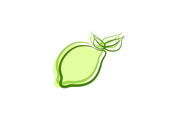 Inspiracji Wzorów Logo Zielony Lemoniady Białym Tle — Wektor stockowy