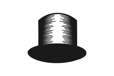 Şapka logo tasarım ilham izole üzerinde beyaz arka planlar el çekilmiş