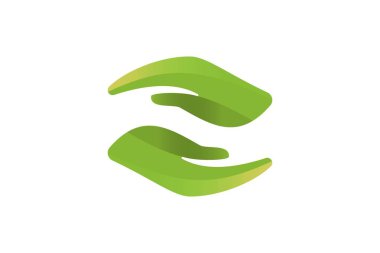 El, bakım logo tasarımları ilham izole beyaz arka plan üzerinde