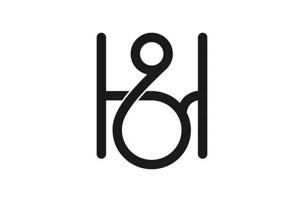 Letra Logotipo Mono Línea Diseños Inspiración Aislado Sobre Fondo Blanco — Vector de stock
