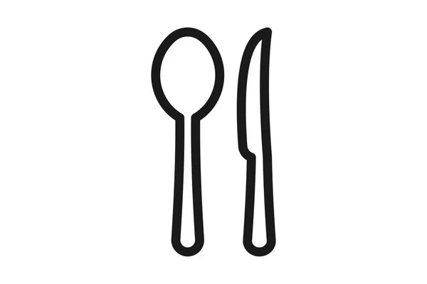 Cuchara Cuchillo Logo Del Restaurante Diseños Inspiración Aislado Sobre Fondo — Archivo Imágenes Vectoriales