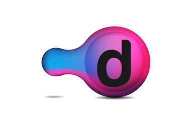 Nokta D harfi Logo. D harfi tasarlamak vektör nokta tasarımları ilham beyaz arka plan üzerinde izole ile