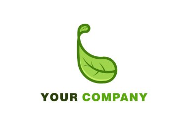 yeşil yaprak sağlıklı logo tasarımları ilham izole beyaz arka plan üzerinde