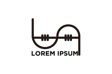 L harfi A diş hekimi logo tasarımları ilham izole beyaz arka plan üzerinde