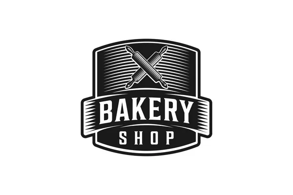 çapraz oklava, vintage ekmek logo tasarımları ilham izole beyaz arka plan üzerinde