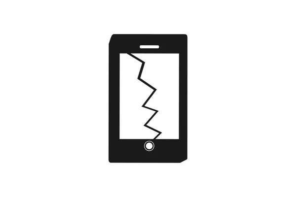携帯電話の白背景に分離するクラッシュ デザイン インスピレーション — ストックベクタ