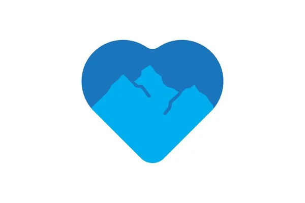 Bergliebe Bergsteiger Community Logo Designs Inspiration Isoliert Auf Weißem Hintergrund — Stockvektor