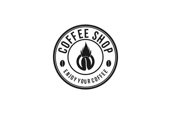 Coffeeshop Logo Ontwerpen Inspiratie Geïsoleerd Witte Achtergrond — Stockvector