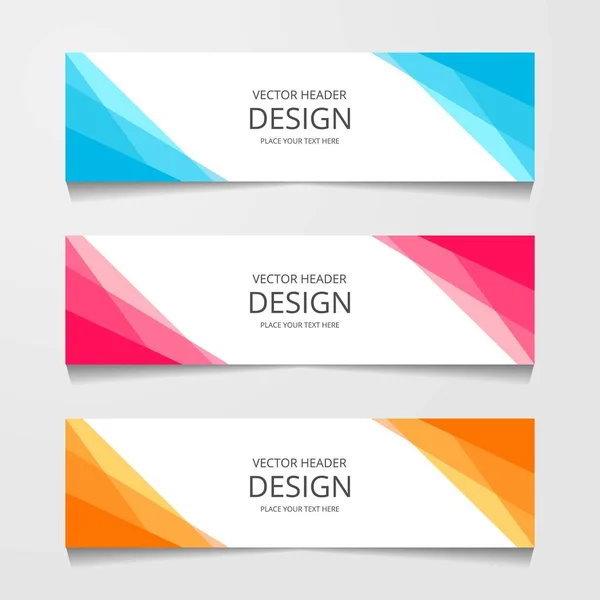 Abstract Ontwerp Banner Websjabloon Lay Out Header Templates Moderne Vectorillustratie — Stockvector