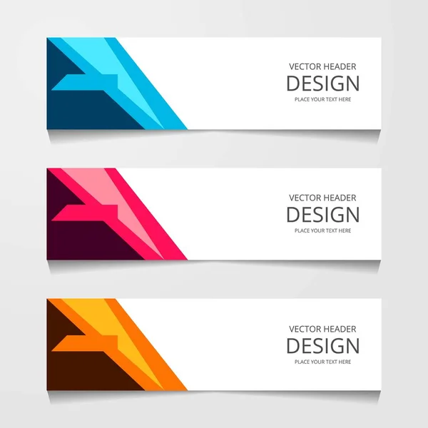 Abstract Ontwerp Banner Websjabloon Lay Out Header Templates Moderne Vectorillustratie — Stockvector